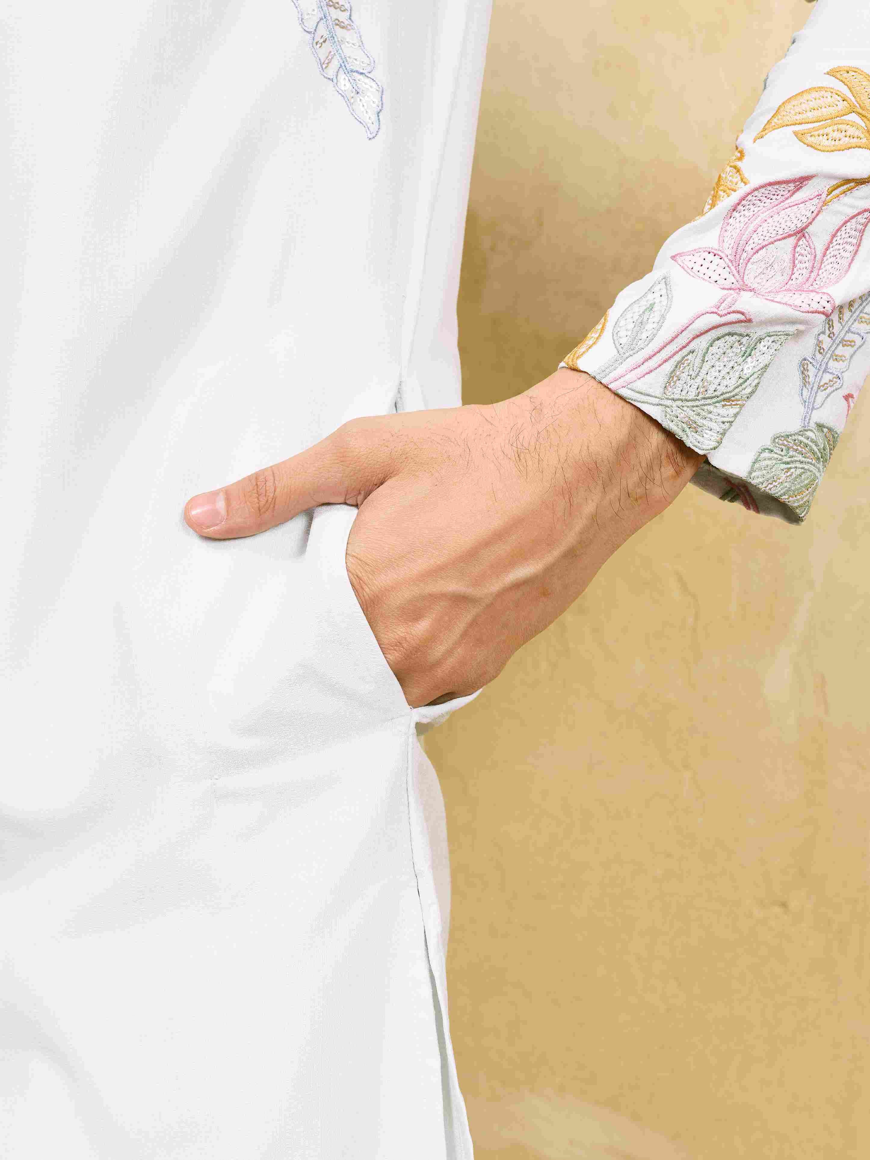 Luxury White Wedding Wear Kurta