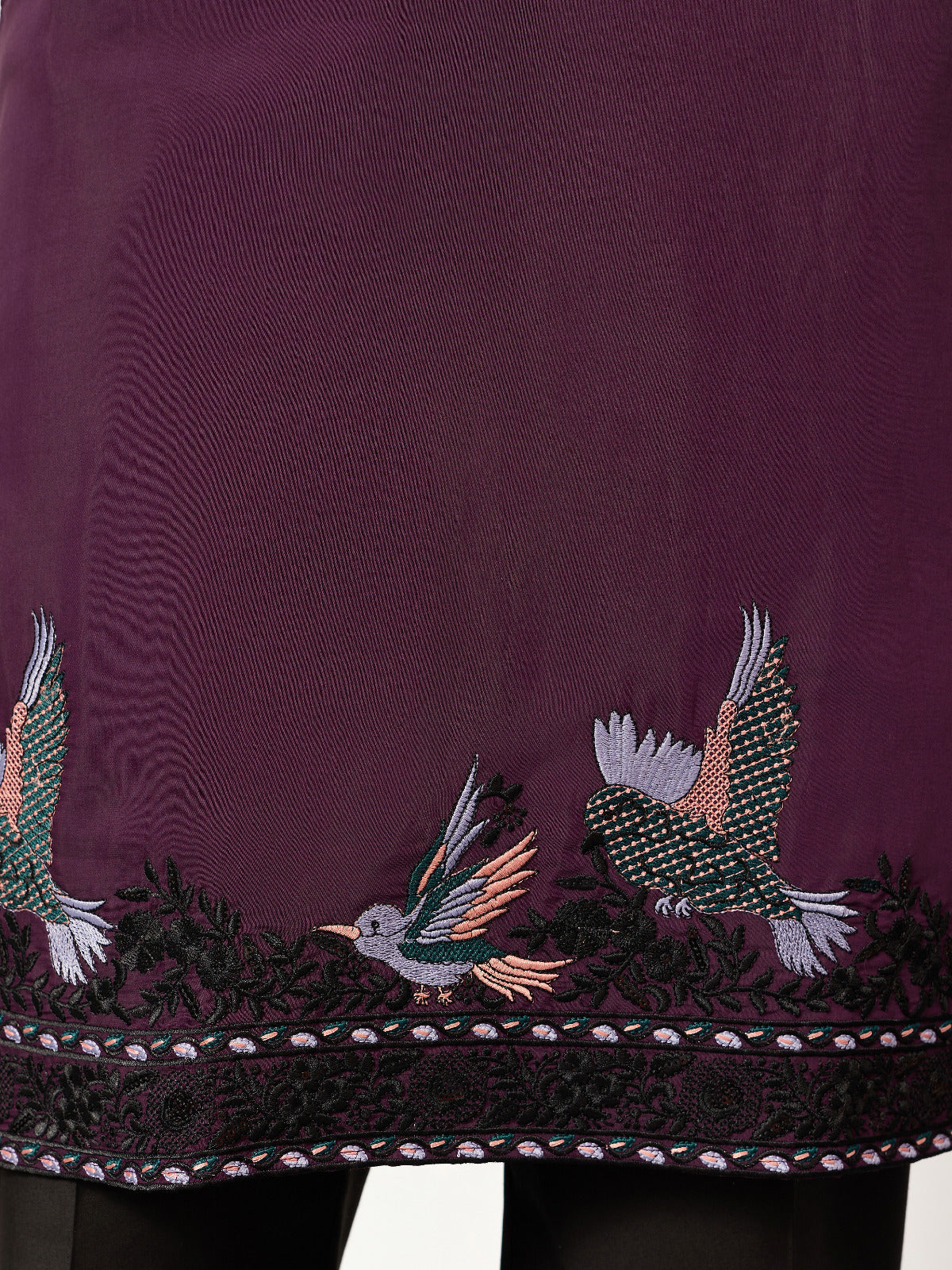 Purple Wedding Special Kurta with Dupatta for Mens Wear