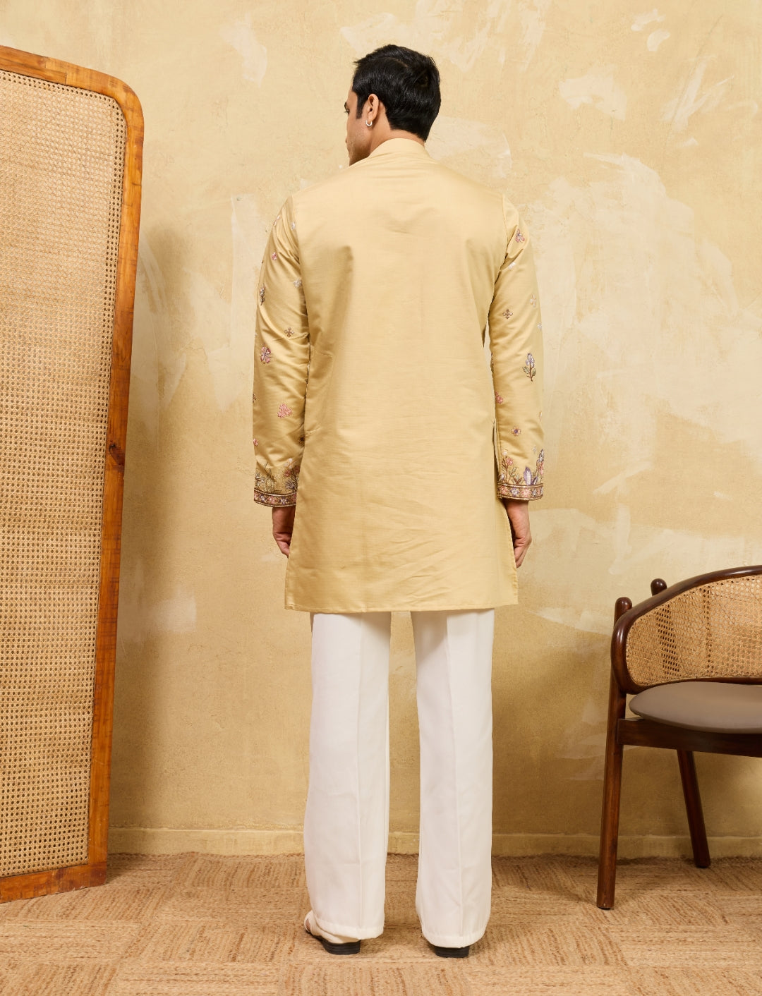 Elegant Yellow Embroidered Kurta Set