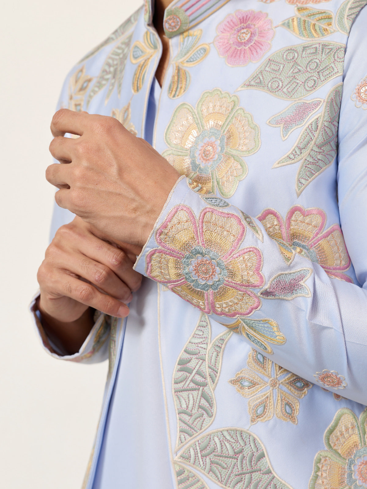 Luxury Carnival Function Special Mens Wear Koti Kurta Set
