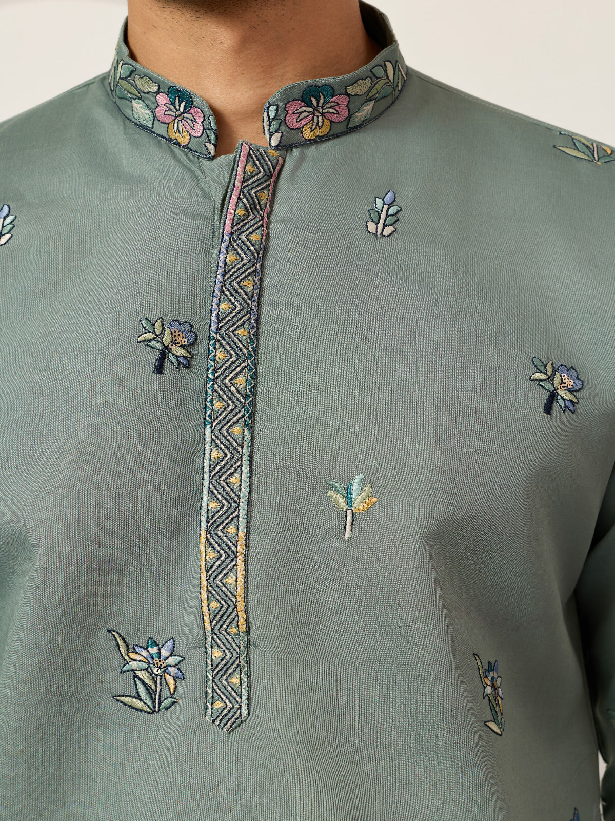 Stylish Pista Mens Wear Kurta for Wedding Occasions