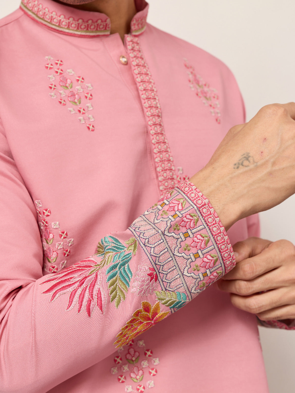 New Stylish Trendy Pink Color Kurta for Mens Wear