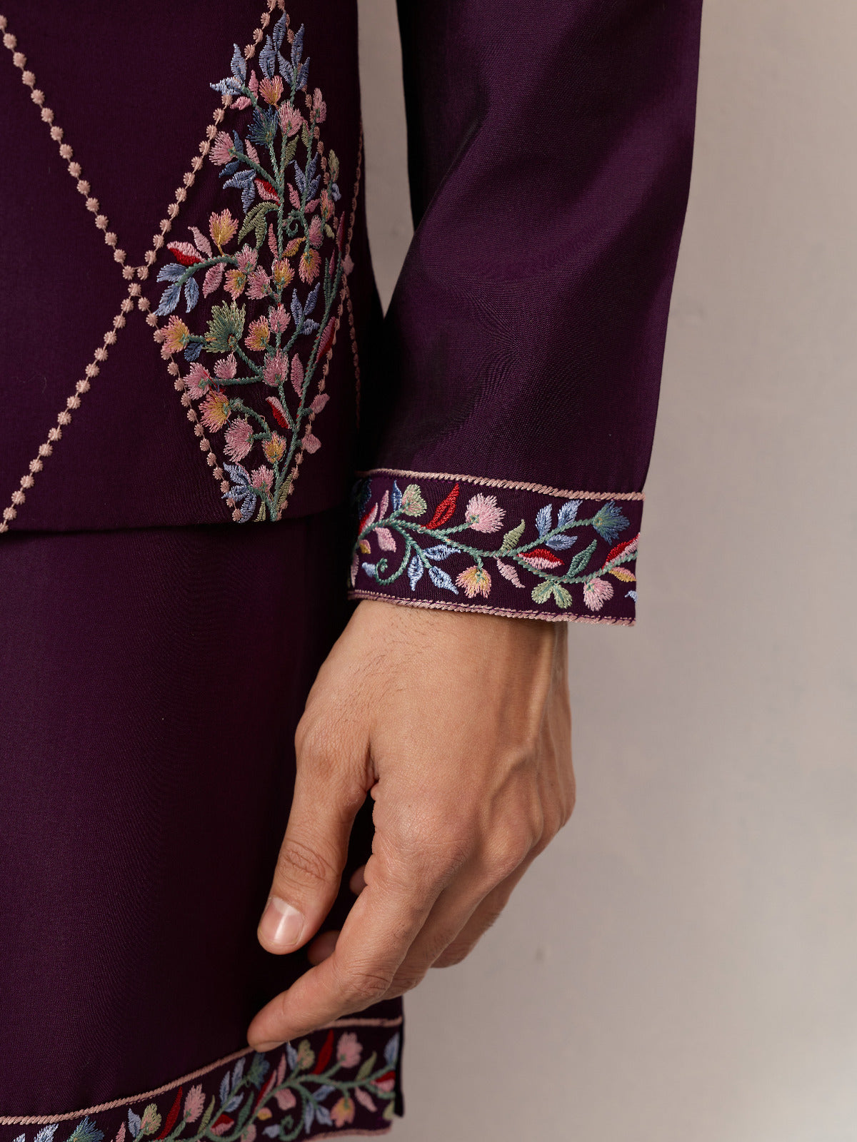 Premium Purple Koti Kurta Pajama for Wedding Wear