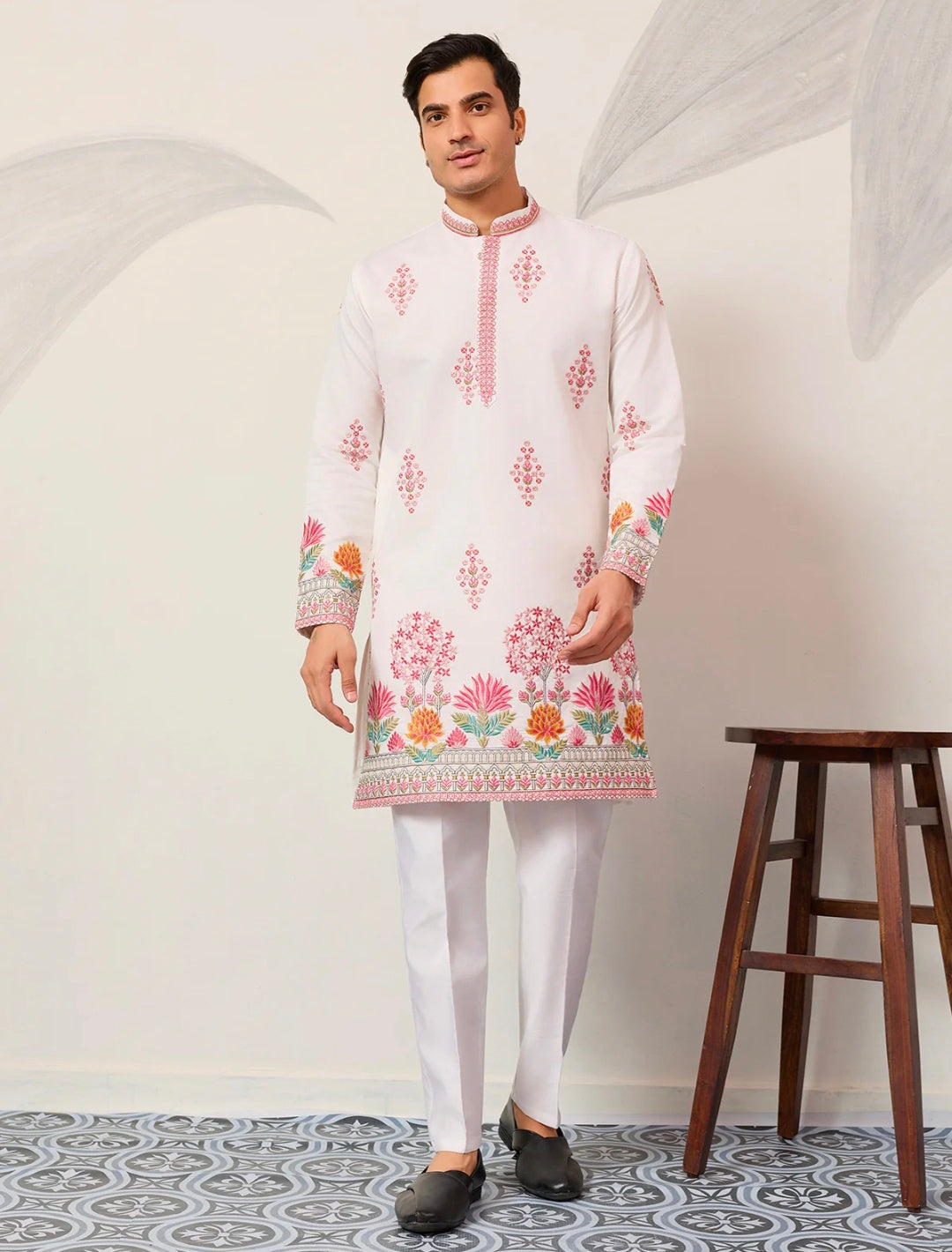 Royal Prince White Kurta Outfit for Mens Wear Collection