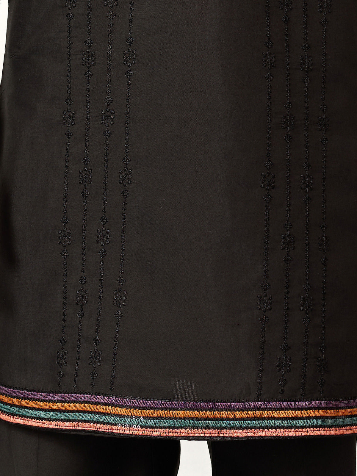 Party Wear Black V Neck Style Kurta Pant for Mens Wear